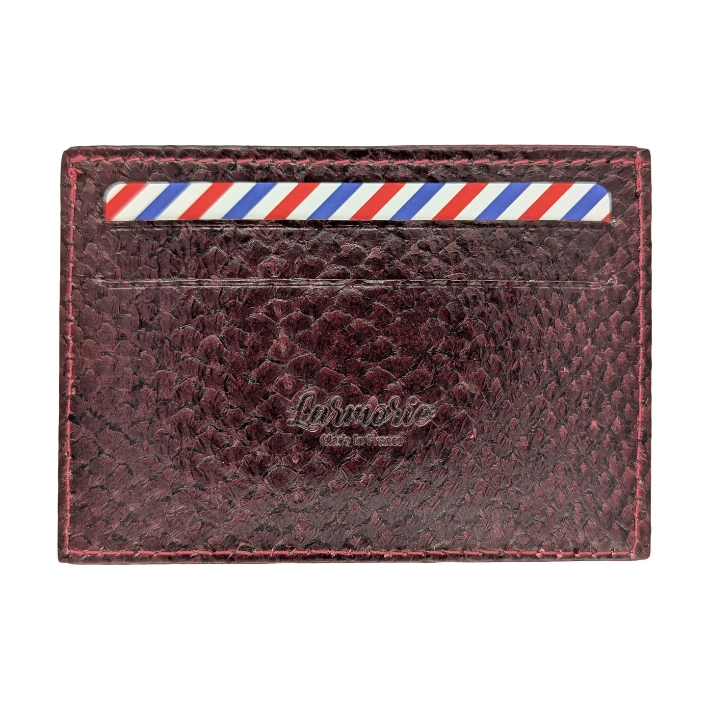 Larmorie - Porte-cartes Georges cuir Marin et Nubuck - Atelier Porte-Cartes